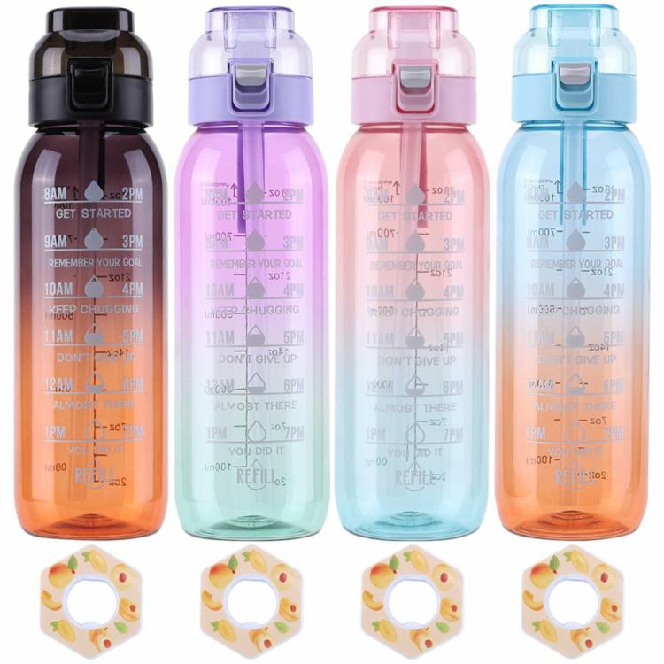 1000ML Leak-Proof Air Water Up Bottle with Flavor Pod for Travel Climbing Hiking  |   Sports Bottles Camping & Hiking Black/Purple/Pink/Blue