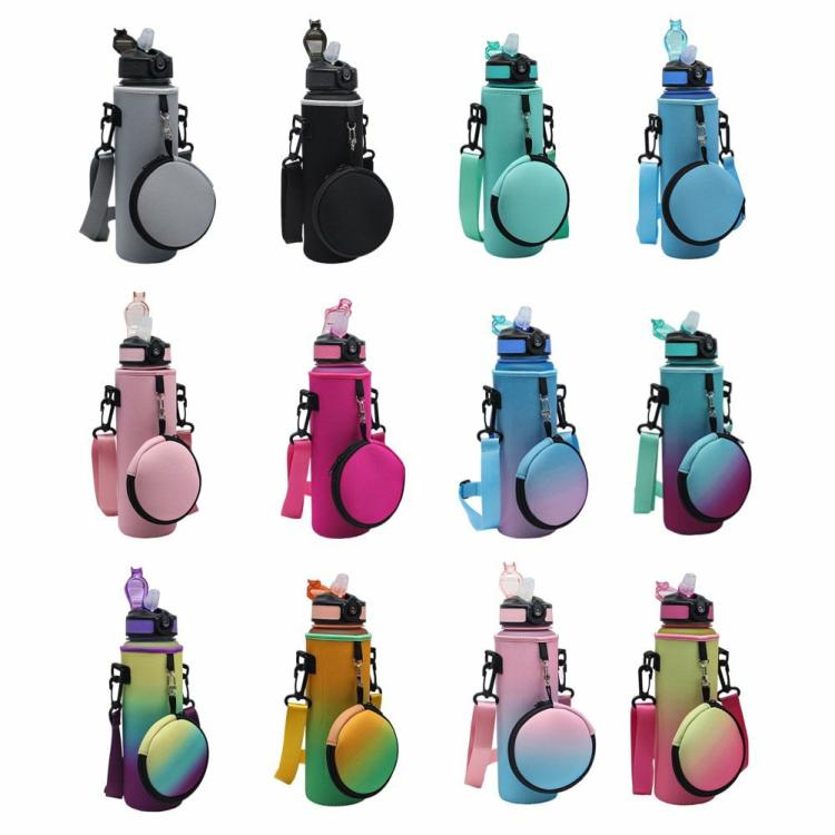 1000ML Water Bottle Sleeve Non-slip 1000ML Sports Bottle Case for Outdoor Sports  |   Sports Bottles Camping & Hiking Grey/Green/Blue/Rose Red/Blue Purple/Green Purple/Yellow Purple/Orange Green/Pink Green