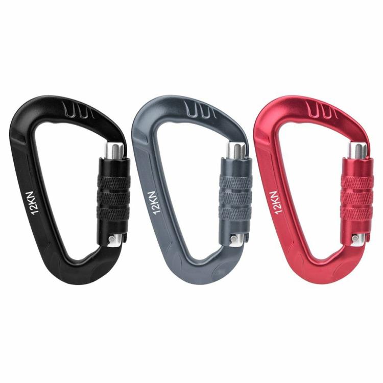 12KN Carabiner Clip Aluminum Alloy D Shaped Small Carabiners Camping Accessories  |   Climbing Hiking Camping & Hiking Climbing Hiking