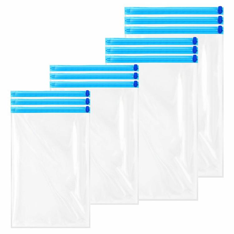 12Pcs Clothes Bags Multifunction Sealed Storage Bag Transparent for Home Packing  |   Travel Supplies Camping & Hiking Travel Supplies