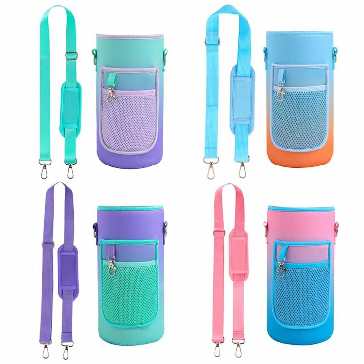 2000ML Water Bottle Sleeve Cellphone Holder Bottle Bag with Strap for Outdoor  |   Sports Bottles Camping & Hiking Purple