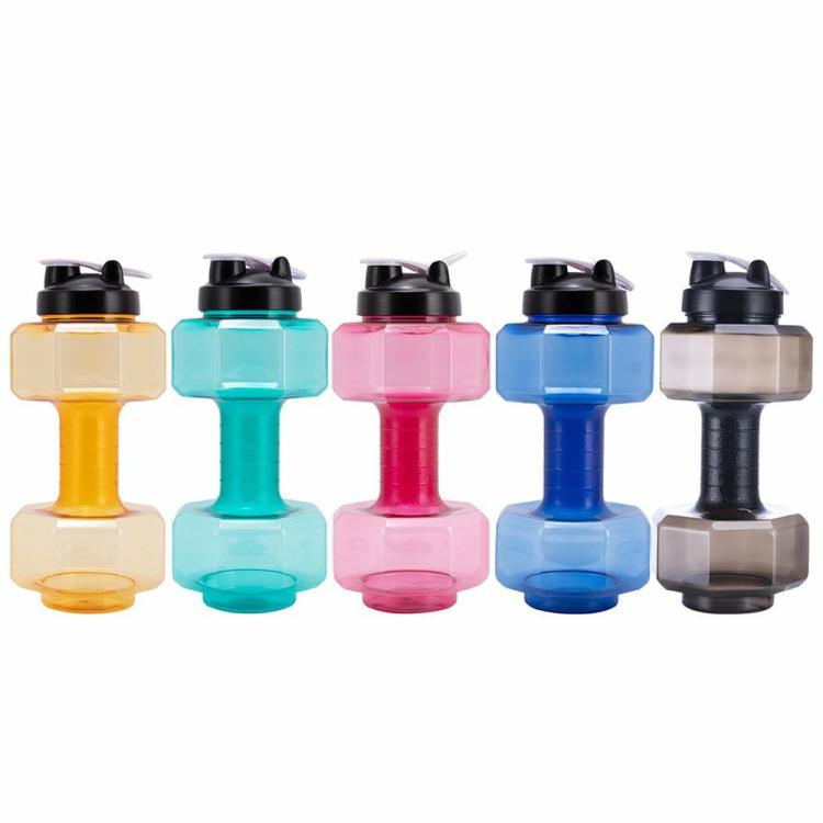 2600mL Gym Sport PET Dumbbell Kettle Outdoor Fitness Cycling Water Bottle  |   Sports Bottles Camping & Hiking Green/Pink/Blue/Black