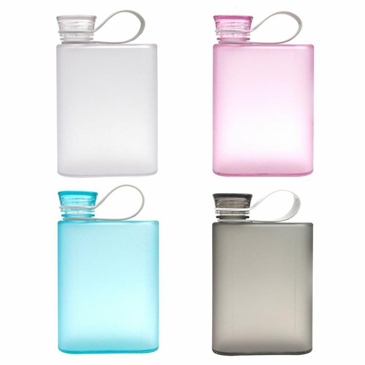 380 Ml A5 Flat Water Bottle Travel Flask BPA Free Sport Water Bottle with String  |   Sports Bottles Camping & Hiking Sports Bottles