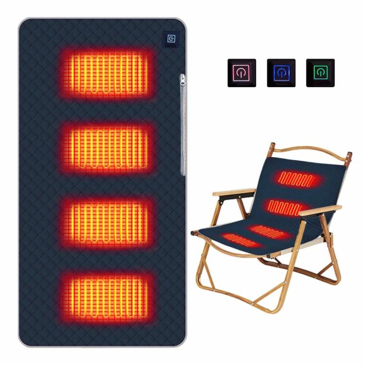 4 Heated Areas Camping Chair Heated Cushion Thickened Heater Warm Pad for Winter  |   Camping Furnishings Camping & Hiking Camping Furnishings