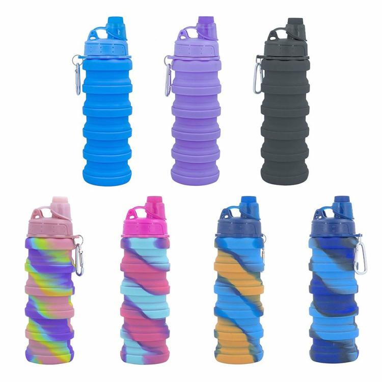 500ml Children Cup Leakproof Silicone Sports Bottle Foldable Outdoor Accessories  |   Sports Bottles Camping & Hiking Pink camouflage