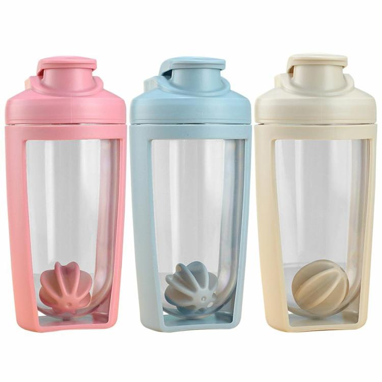 500ml Protein Shaker Bottle Leak Proof Cup for Protein Mixes Supplement Shakes  |   Sports Bottles Camping & Hiking Pink/Blue/Beige