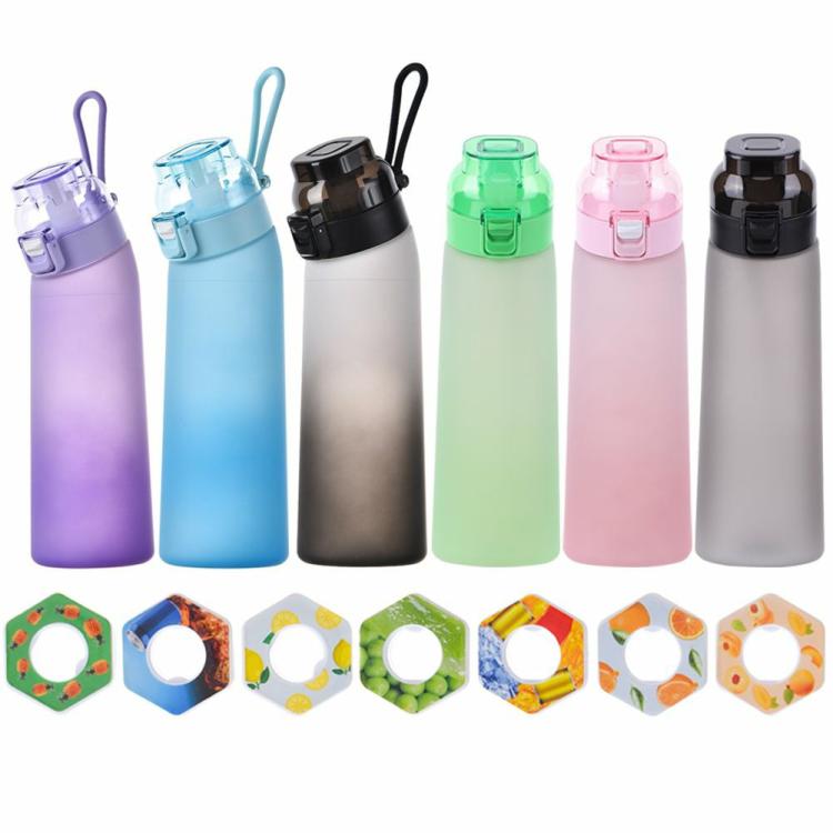 650ML Air Water Up Bottle Portable with 7 Flavor Pods for Travel Climbing Hiking  |   Sports Bottles Camping & Hiking Black/Blue/Purple/Green/Pink/Grey