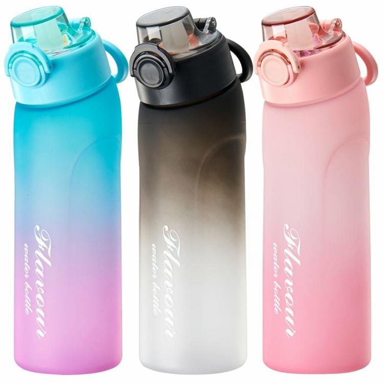 750ML Leakproof Fruit Fragrance Water Bottle BPA Free for Fitness and Outdoor  |   Sports Bottles Camping & Hiking Blue/Black/Pink