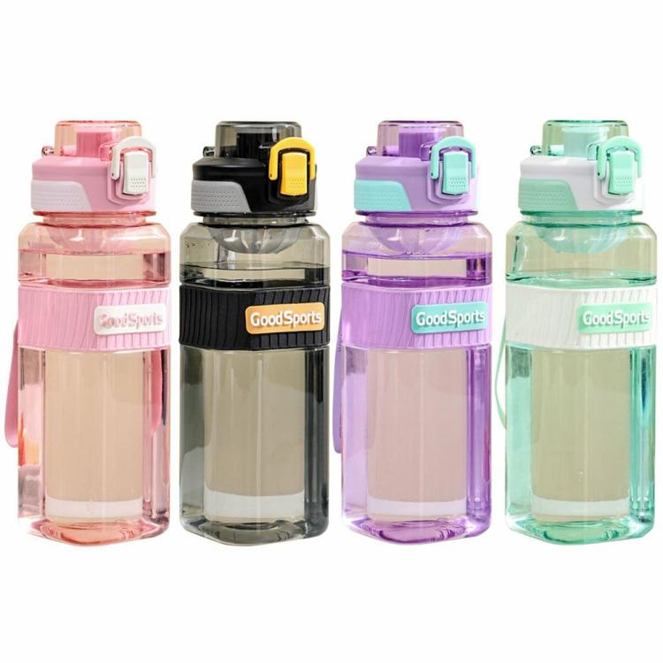 800ml Sports Water Bottle Leakproof Plastic Water Kettle Non Slip for Kid Adults  |   Sports Bottles Camping & Hiking Pink/Black/Purple/Green