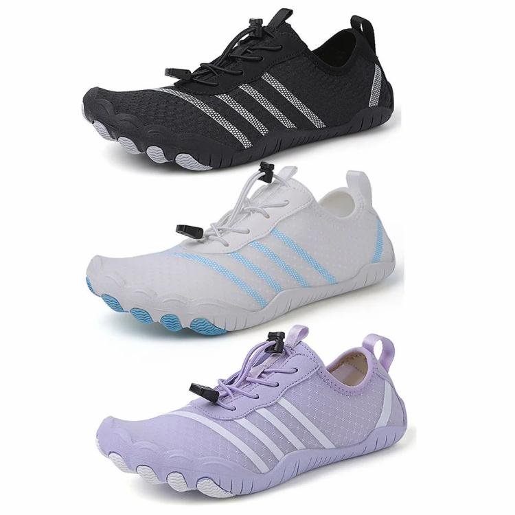 Aqua Shoes Breathable Wading Shoes Wear-resistant Outdoor Supplies for Women Men  |   Water Shoes Sneakers Black/White/Lilac colour