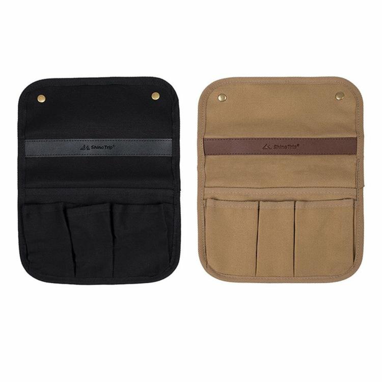 Armrest Side Storage Bag Multifunctional Canvas Multi-pockets for Camping Picnic  |   Camping Bag Camping Bag Black/Khaki