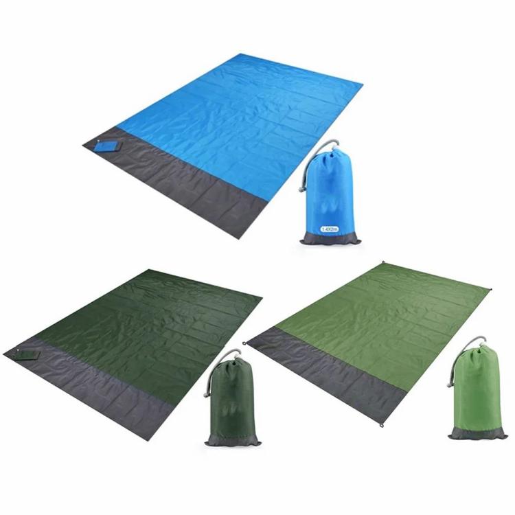 Beach Blanket Waterproof Beach Mat with 4 Stakes and Storage Bag Camping Blanket  |   Camping Furnishings Camping & Hiking Army Green