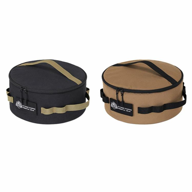 Camping Storage Bag Fall Resistance Tableware Tool Organizer Pot Cookware Holder  |   Camping Bag Camping Bag Black/Khaki