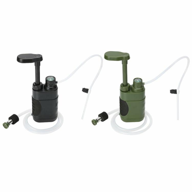 Drinking Water Purifier Portable Hand Operated 1400ml/min for Survival Emergency  |   Travel Supplies Camping & Hiking Black/ArmyGreen