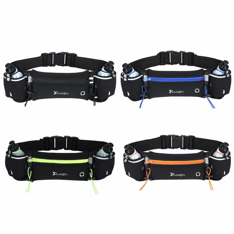 Fanny Pack with Bottles Adjustable Strap Exercise Waist Pouch for Outdoor Sports  |   Waist Bag Sport Bags Black/Blue/Green/Orange