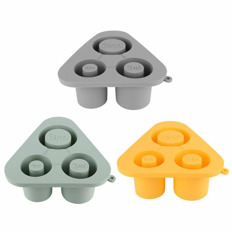 Ice Cube Tray Hollow Cylinder Ice Mold Reusable Tumbler Ice Mold for Stanley Cup  |   Sports Bottles Camping & Hiking Grey/Green/Yellow