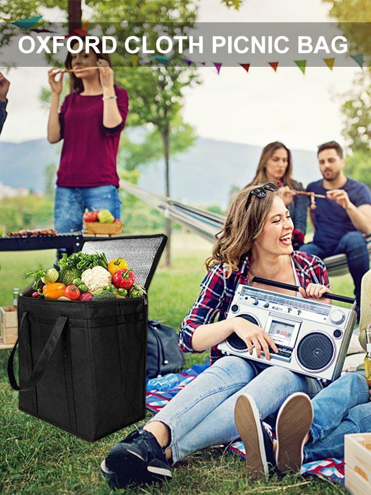 Large Picnic Bag Beer Drink Carrier Insulated Bag Food Thermal Bag with Handle  |   Camping Bag Camping Bag Camping Bag