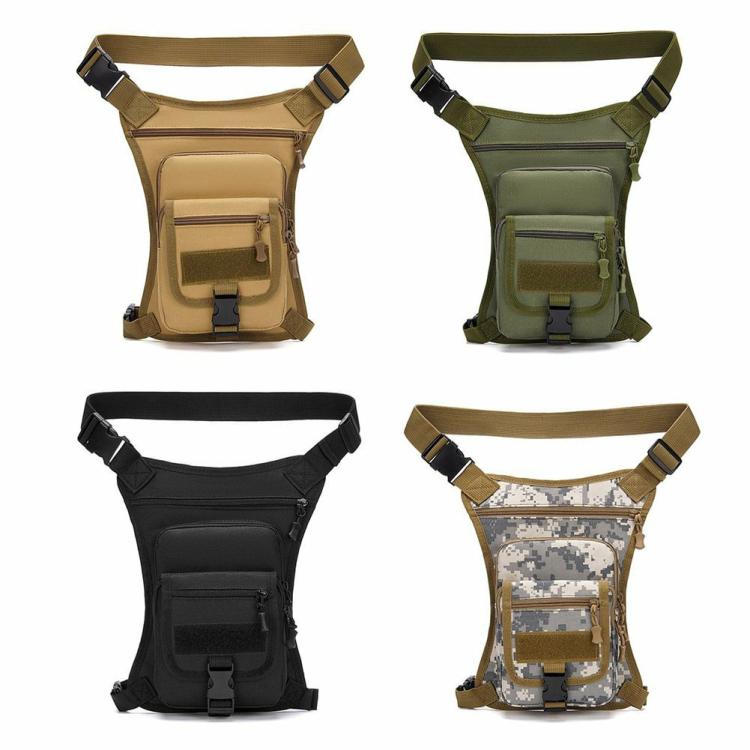 Oxford Drop Leg Bag Adjustable Buckle Men Leggings Thigh Bag Outdoor Accessories  |   Tactical Bag Sport Bags Kha-color/Green