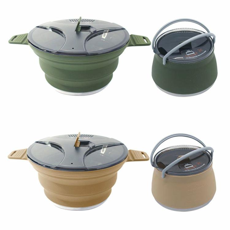 Portable Silicone Folding Camping Pot Outdoor Travel Picnic Cookware Kettle Pot  |   BBQ & Cooking BBQ & Cooking BBQ & Cooking