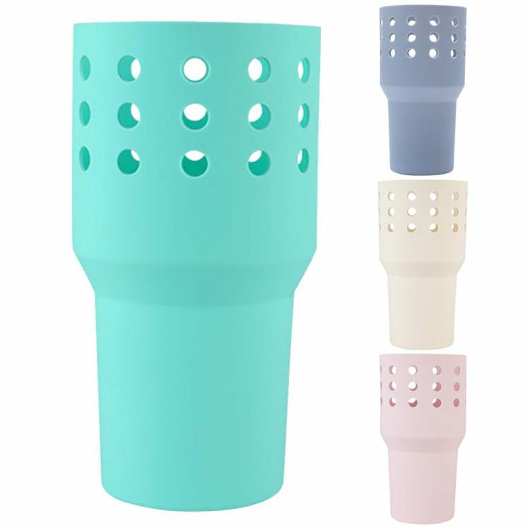 Silicone Cup Boot Sleeve Anti-Slip Cup Bottom Protector Sleeve for Stanley Cup  |   Sports Bottles Camping & Hiking Pink/White