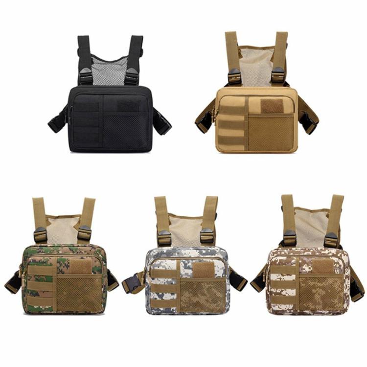 Streetwear Men Chest Rig Bag Tactics Outdoor Vest Bags Waterproof for Travel  |   Tactical Bag Sport Bags Kha-color/Black/Jungle camouflage/Grey Camo/Camo Sand