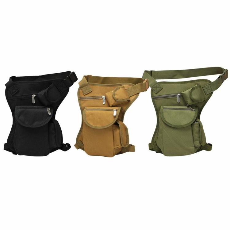 Unisex Drop Leg Bag Multipocket Canvas Riding Fanny Pack Outdoor Sports Ride Bag  |   Tactical Bag Sport Bags Black/Khaki/Army Green