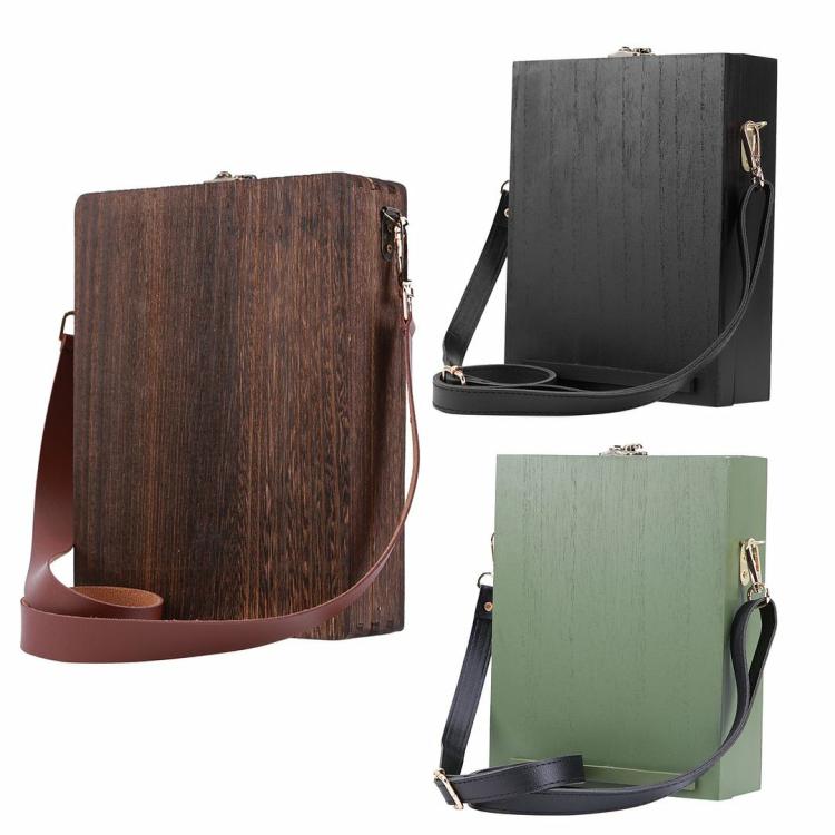 Writers Messenger Wood Box – Briefcase style Crossbody Postman Bag  |   Waist Bag Sport Bags Green