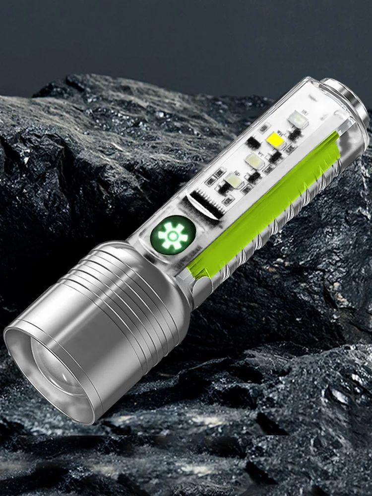 XHP50 LED Flashlight 500mAh 800LM Torch Lamp Type-C USB Rechargeable Waterproof  |   Camping Light Camping Light Camping Light