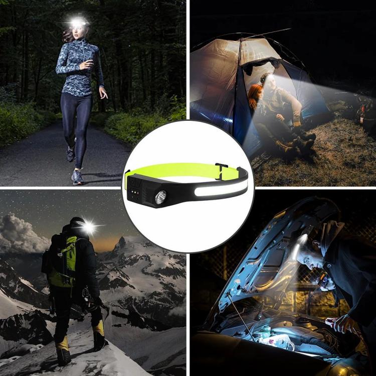 XPE COB Headlights Motion Sensor USB Charging Light for Running Cycling Fishing  |   Head Lamps Head Lamps Head Lamps