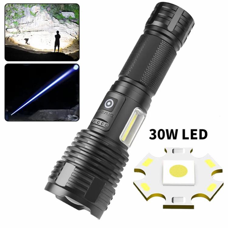 Zoomable LED Flashlight IPX4 Waterproof USB Charging Torch for Outdoor Emergency  |   Camping Light Camping Light Camping Light