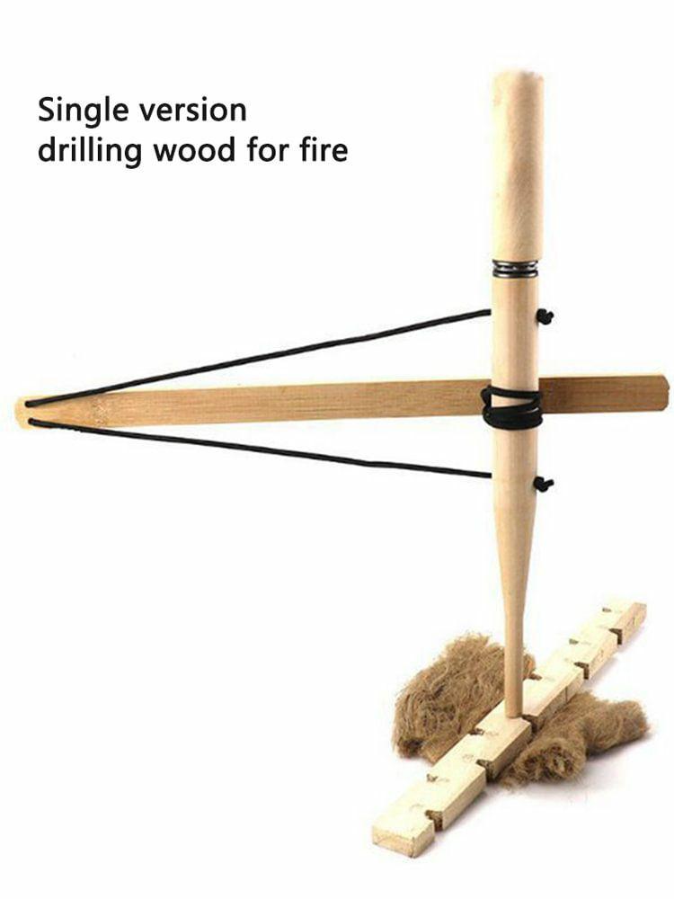 Wood Drilling Fire Making Tool Outdoor Survival Practice Tool for Camping Hiking  |   Outdoor Tools Camping & Hiking Outdoor Tools